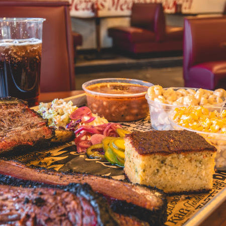 Exterior of Kafi BBQ, a halal Texas barbecue restaurant in Irving, Texas