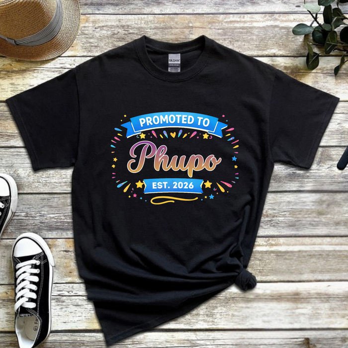 Promoted to [Relative] Est. [Year] Personalized T-Shirt