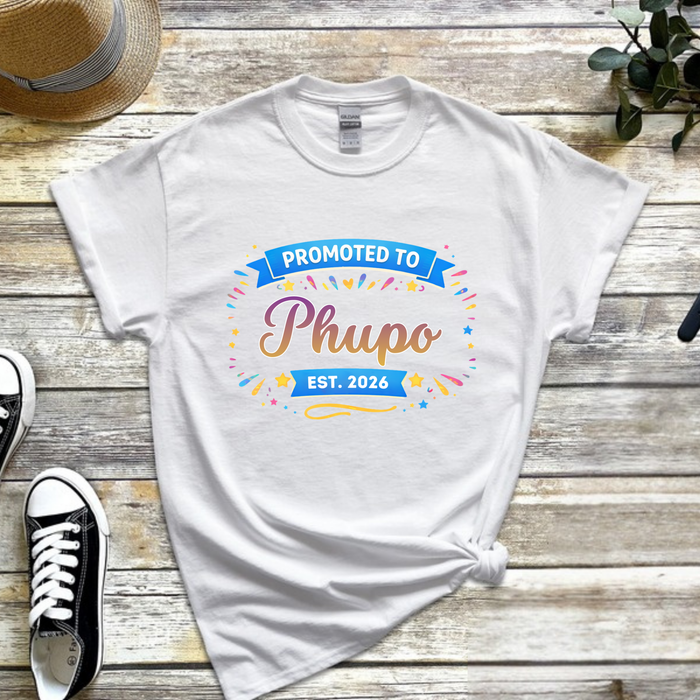 Promoted to [Relative] Est. [Year] Personalized T-Shirt