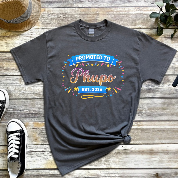Promoted to [Relative] Est. [Year] Personalized T-Shirt