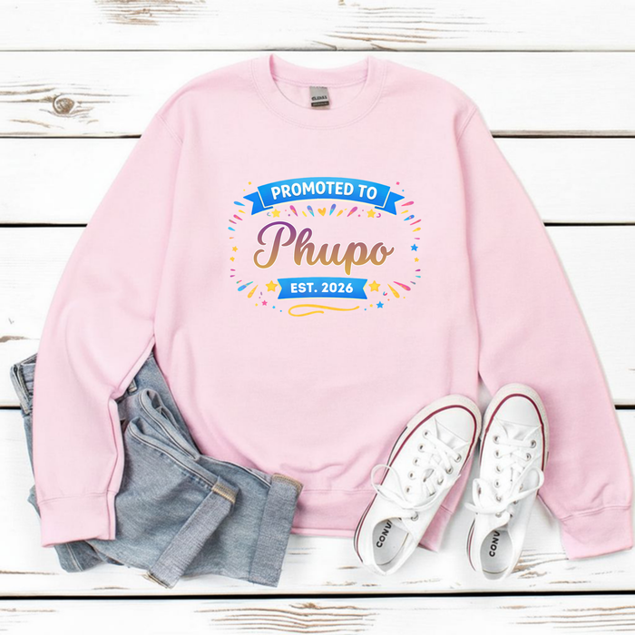 Promoted to [Relative] Est. [Year] Personalized Sweatshirt