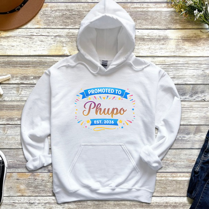Promoted to [Relative] Est. [Year] Personalized Hoodie