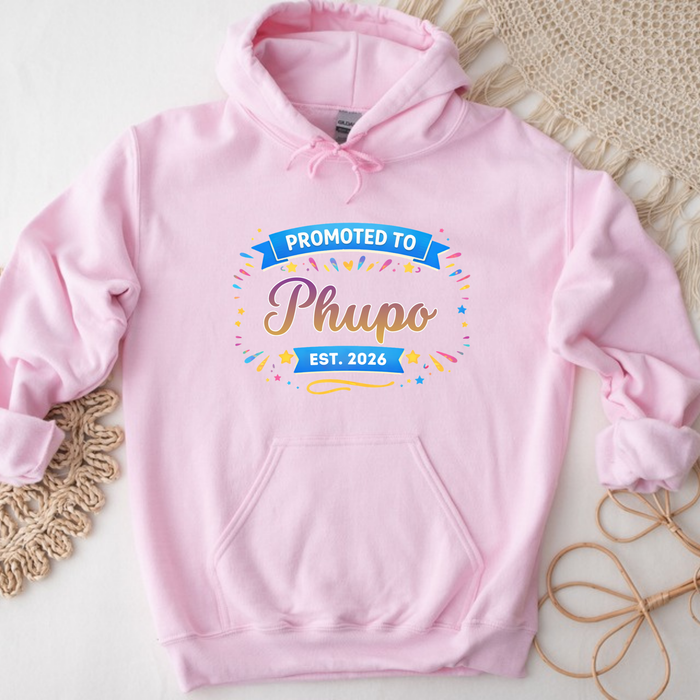 Promoted to [Relative] Est. [Year] Personalized Hoodie