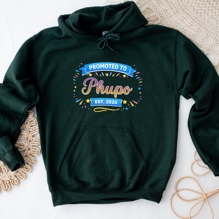 Promoted to [Relative] Est. [Year] Personalized Hoodie