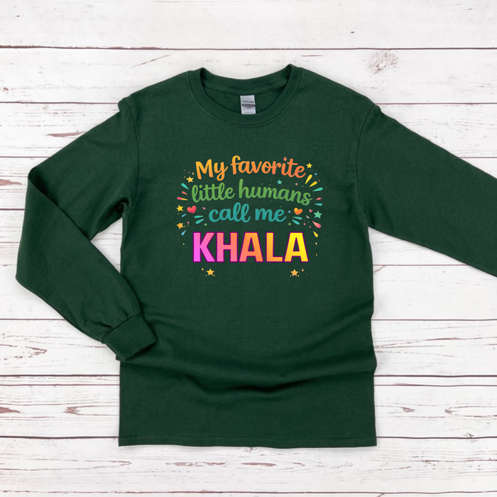 My Favorite Little Humans Call Me [Relative] Personalized Long Sleeve Shirt