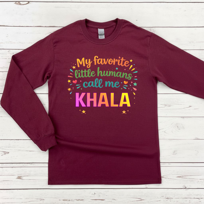 My Favorite Little Humans Call Me [Relative] Personalized Long Sleeve Shirt