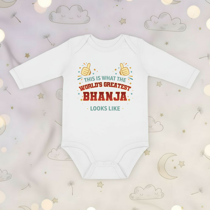 This is What the World's Greatest Bhanja Looks Like Long Sleeve Onesie