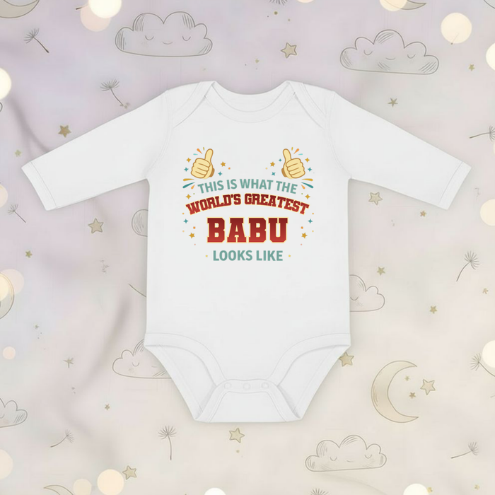 This is What the World's Greatest Bau Looks Like Long Sleeve Onesie