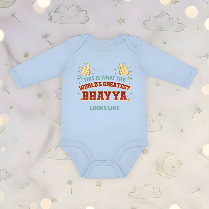 This is What the World's Greatest Bhayya Looks Like Long Sleeve Onesie