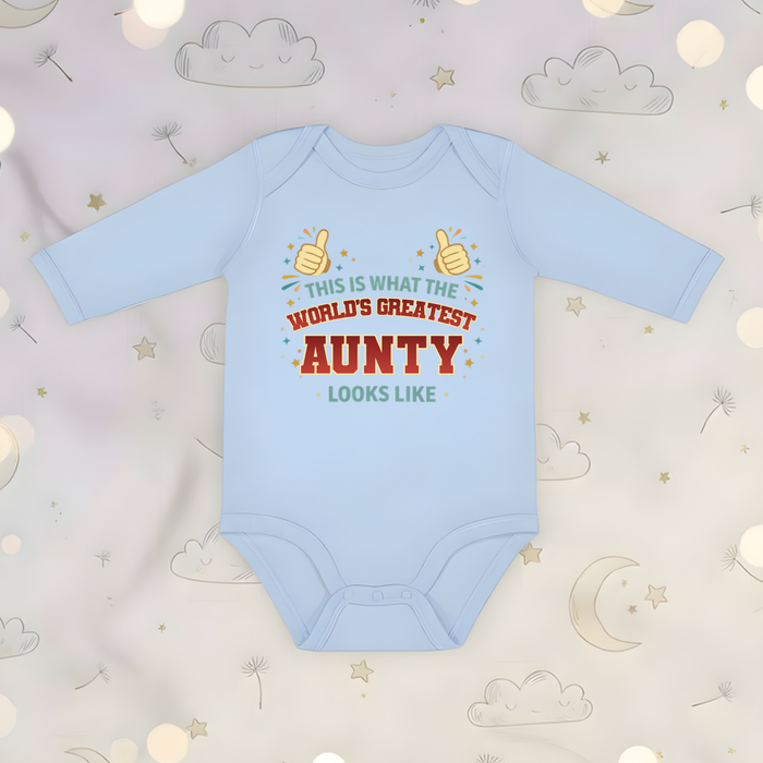 This is What the World's Greatest Aunty Looks Like Long Sleeve Onesie