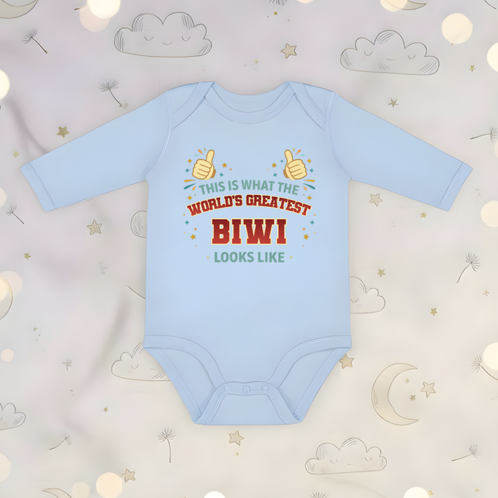 This is What the World's Greatest Biwi Looks Like Long Sleeve Onesie