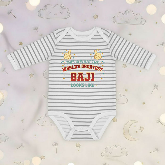 This is What the World's Greatest Baji Looks Like Long Sleeve Onesie