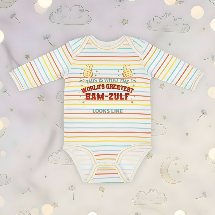 This is What the World's Greatest Ham-Zulf Looks Like Long Sleeve Onesie