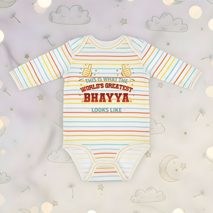 This is What the World's Greatest Bhayya Looks Like Long Sleeve Onesie