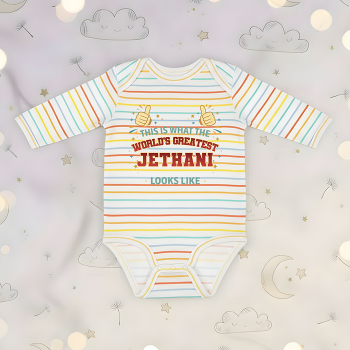 This is What the World's Greatest Jethani Looks Like Long Sleeve Onesie
