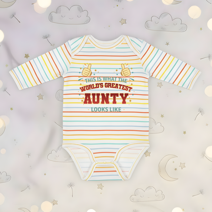 This is What the World's Greatest Aunty Looks Like Long Sleeve Onesie