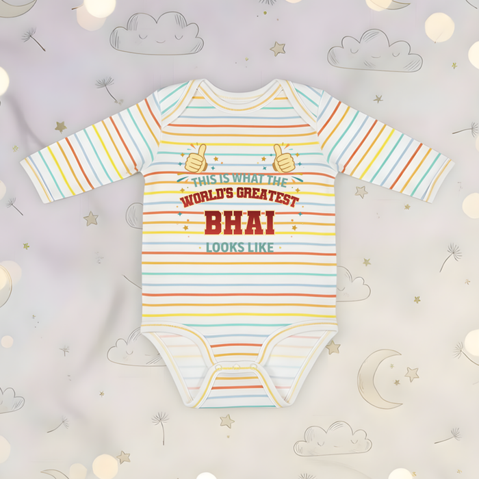 This is What the World's Greatest Bhai Looks Like Long Sleeve Onesie
