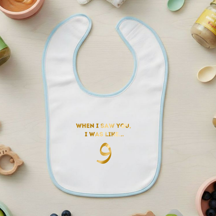 GOLD When I Saw You I was Like و ("Wow") Terry Bib