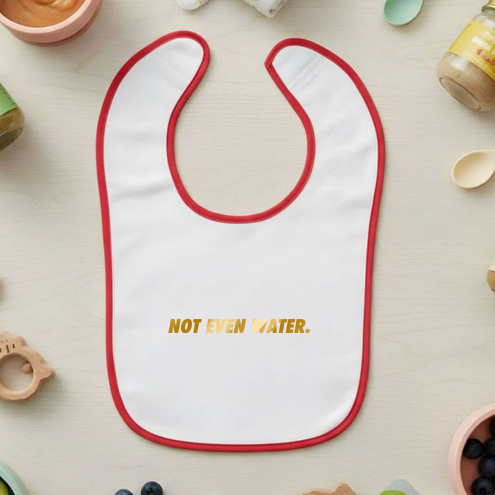 GOLD Not Even Water Terry Bib