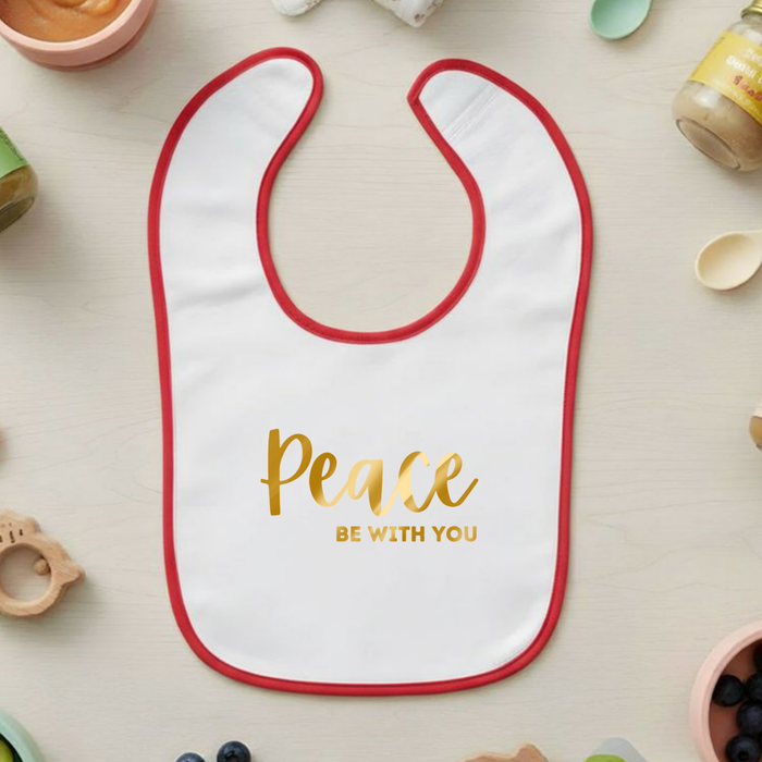 GOLD Peace Be With You Terry Bib