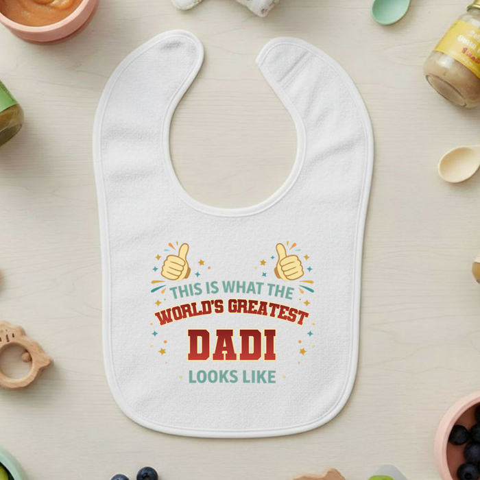 This is What the World's Greatest Dadi Looks Like Terry Bib