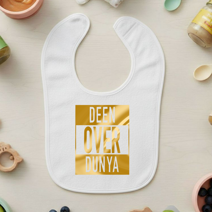 GOLD Deen Over Dunya Terry Bib