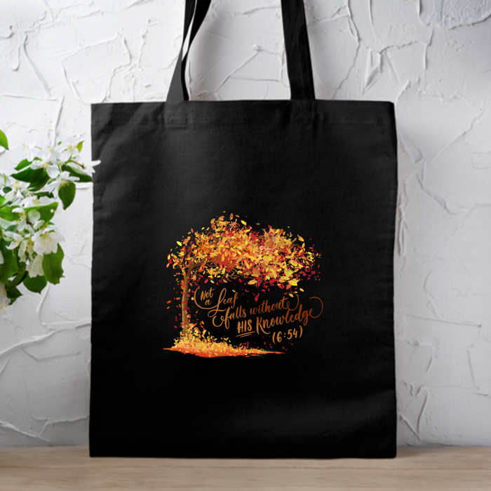 Not a Leaf Falls Without His Knowledge (6:59) Tote Bag
