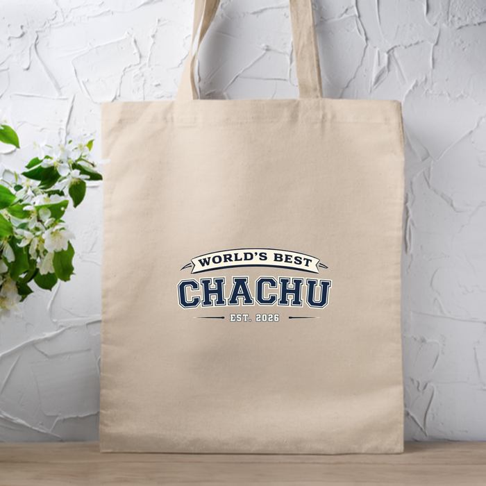 World's Best [Relative] Est. [Year] Personalized Tote Bag