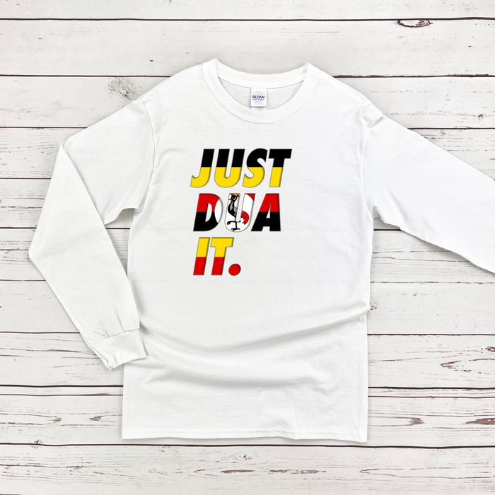 Just Dua It Uganda Flag Long Sleeve Shirt