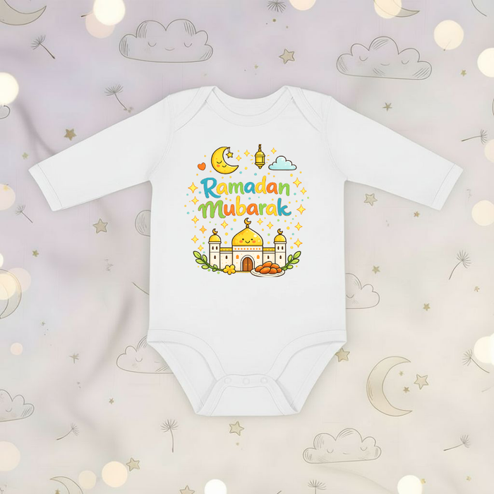 Ramadan Mubarak Long Sleeve Onesie