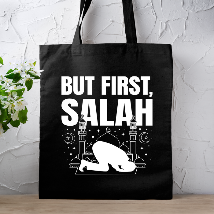 But First Salah Tote Bag