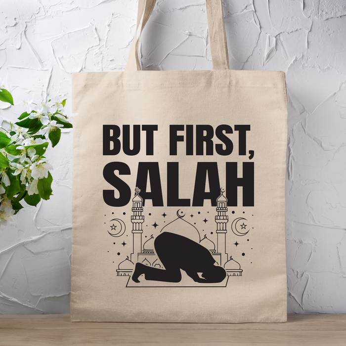 But First Salah Tote Bag