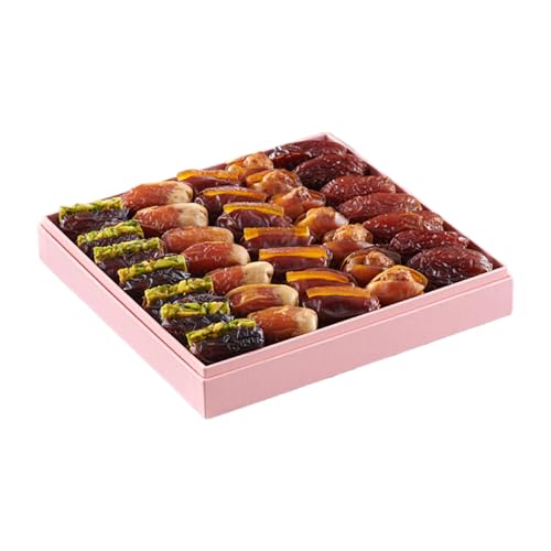 Bateel Pastel Petal Gift Set | Assorted Dates | Luxury Collection of Premium Organic Arabian Dates | Elegant Pink Gift Box | Gift for Muslims | Islamic Gift | Ramadan Eid Gift for Muslims