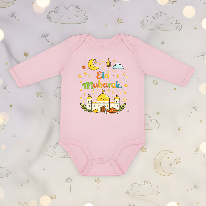 Eid Mubarak Long Sleeve Onesie