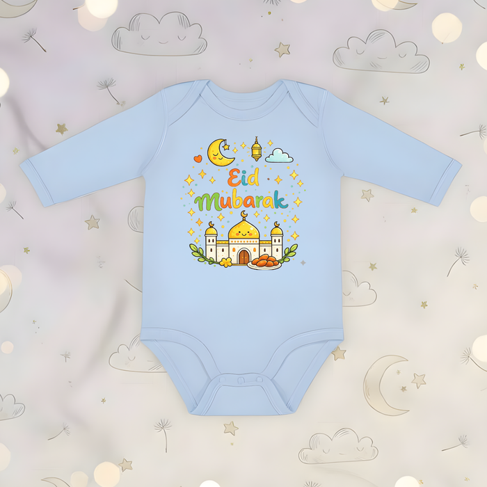 Eid Mubarak Long Sleeve Onesie