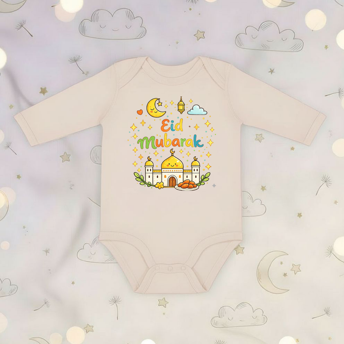 Eid Mubarak Long Sleeve Onesie
