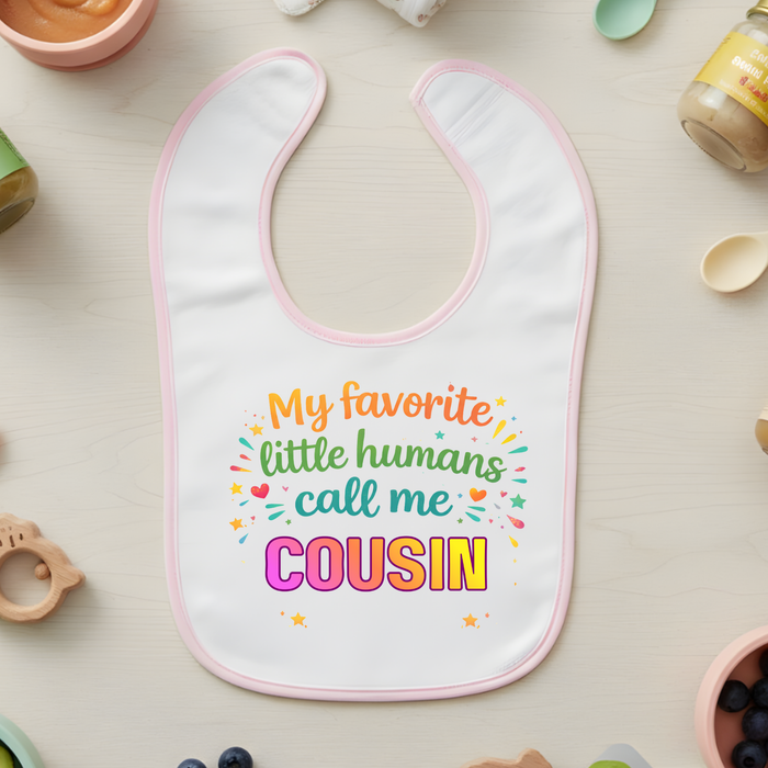 My Favorite Little Humans Call Me [Relative] Personalized Terry Bib