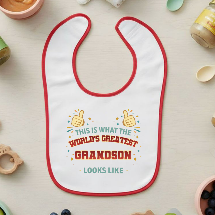 Colorful This Is What The World's Greatest [Relative] Looks Like Personalized Terry Bib