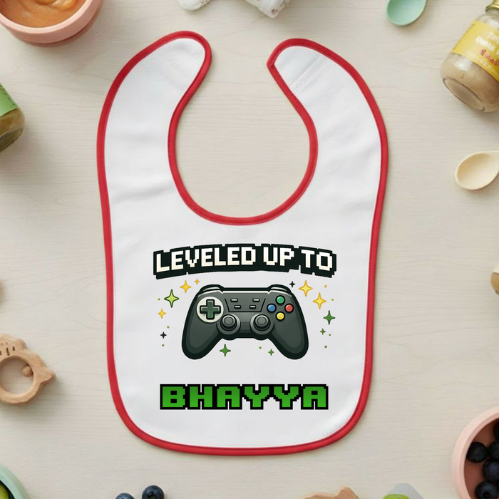 Leveled Up to [Relative] Personalized Terry Bib