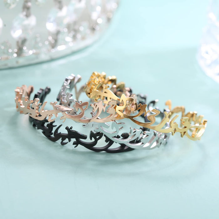 Qitian Islamic Jewelry Gifts for Women Allah Gold Bangles Bracelets Ayatul Kursi Arabic Cuff Bracelet for Women Islam Eid Ramadan Gifts | Gift for Muslims | Islamic Gift | Ramadan Eid Gift for Muslims