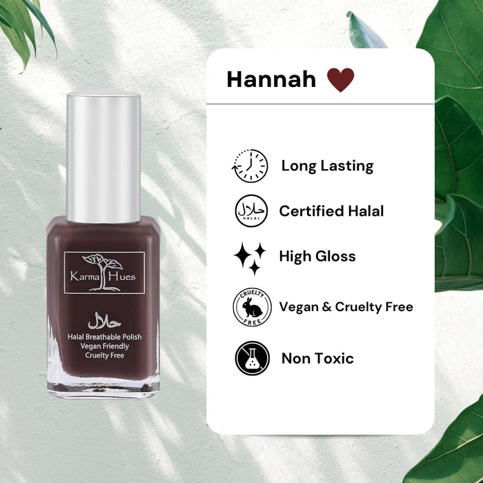 Natural Certified Halal Nail Polish | Breathable & Water Permeable, Wudu Friendly (Jamila) | Gift for Muslims | Islamic Gift | Ramadan Eid Gift for Muslims