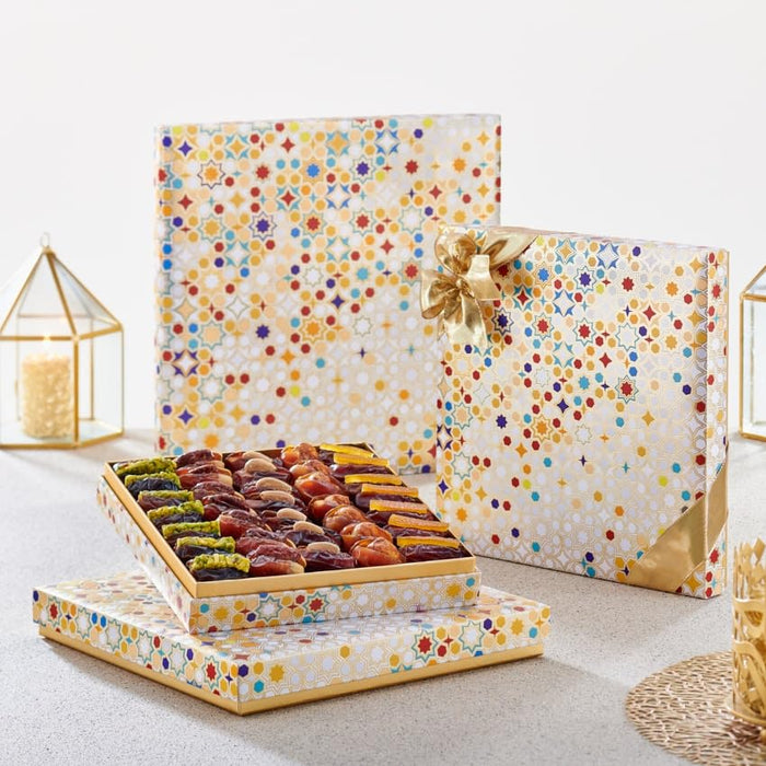 Bateel Najma Filled Dates Gift Set | Extra Large | Signature Collection of Gourmet Stuffed Dates | Luxury Arabesque Gift Box | Gift for Muslims | Islamic Gift | Ramadan Eid Gift for Muslims