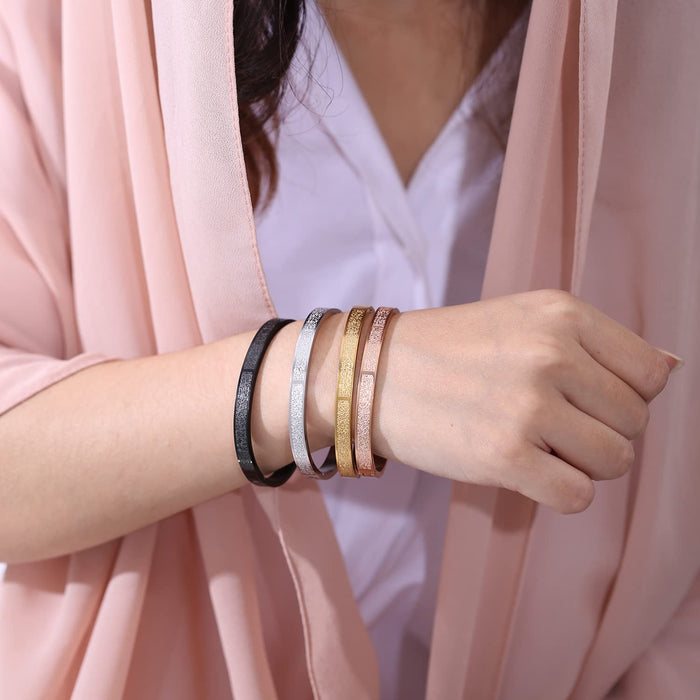 Qitian Islamic Jewelry Gifts for Women Allah Gold Bangles Bracelets Ayatul Kursi Arabic Cuff Bracelet for Women Islam Eid Ramadan Gifts | Gift for Muslims | Islamic Gift | Ramadan Eid Gift for Muslims