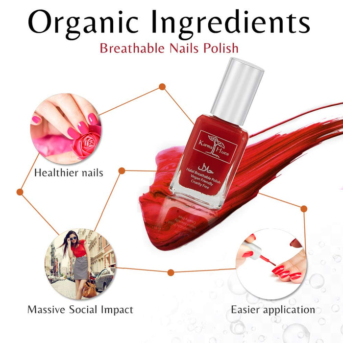 Natural Certified Halal Nail Polish | Breathable & Water Permeable, Wudu Friendly (Jamila) | Gift for Muslims | Islamic Gift | Ramadan Eid Gift for Muslims
