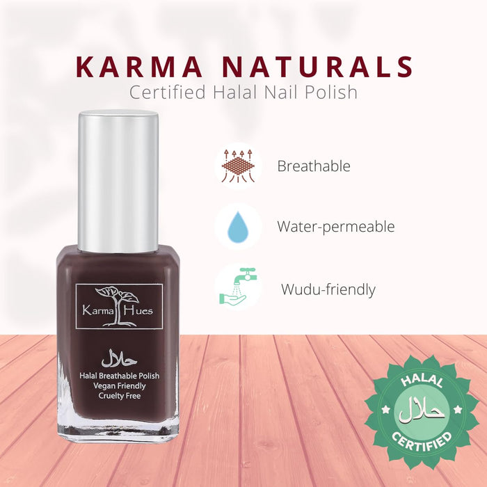 Natural Certified Halal Nail Polish | Breathable & Water Permeable, Wudu Friendly (Jamila) | Gift for Muslims | Islamic Gift | Ramadan Eid Gift for Muslims