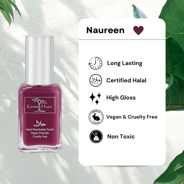 Natural Certified Halal Nail Polish | Breathable & Water Permeable, Wudu Friendly (Jamila) | Gift for Muslims | Islamic Gift | Ramadan Eid Gift for Muslims