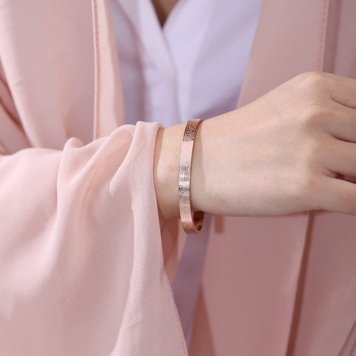 Qitian Islamic Jewelry Gifts for Women Allah Gold Bangles Bracelets Ayatul Kursi Arabic Cuff Bracelet for Women Islam Eid Ramadan Gifts | Gift for Muslims | Islamic Gift | Ramadan Eid Gift for Muslims