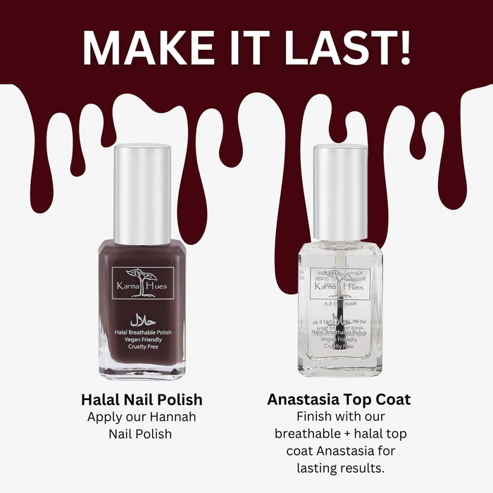 Natural Certified Halal Nail Polish | Breathable & Water Permeable, Wudu Friendly (Jamila) | Gift for Muslims | Islamic Gift | Ramadan Eid Gift for Muslims