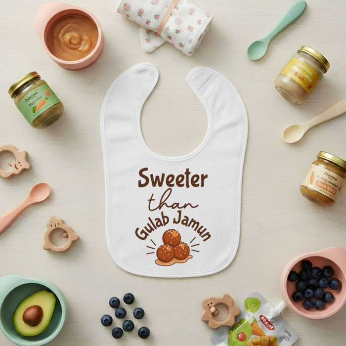 Sweeter Than Gulab Jamun Terry Bib