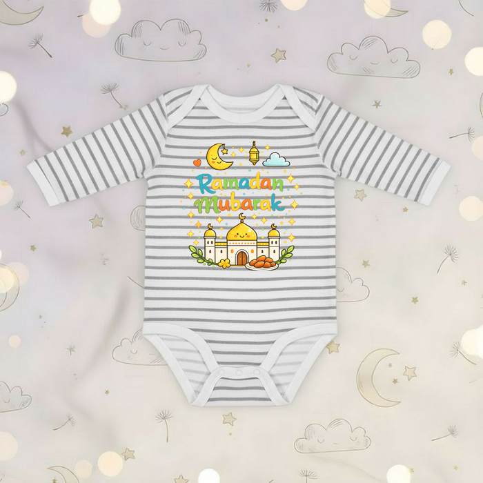 Ramadan Mubarak Long Sleeve Onesie